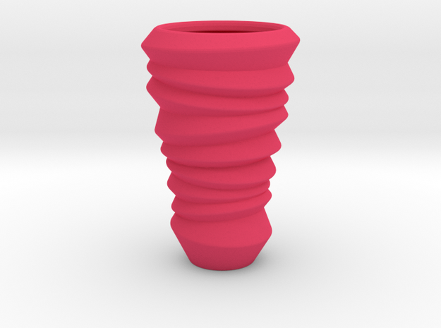 Designer Cup Vase  in Pink Processed Versatile Plastic
