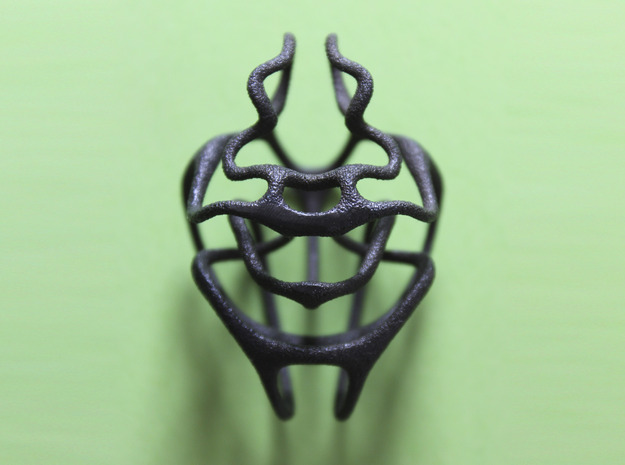 Entangled pendant in Matte Black Steel