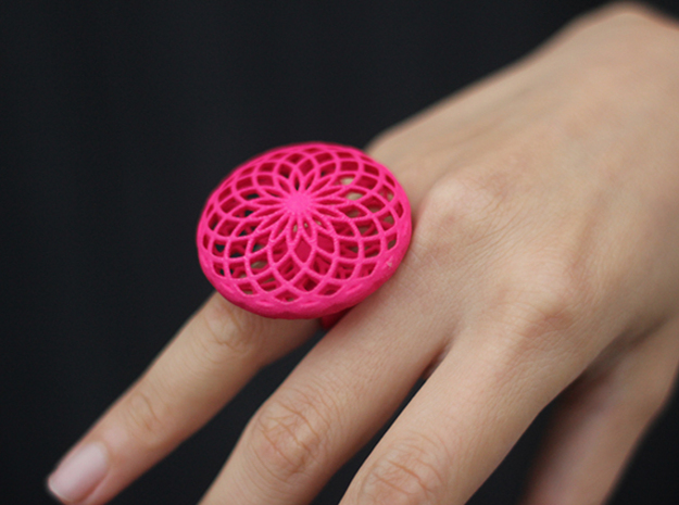 SACRED CIRCLE RING Small in Red Processed Versatile Plastic