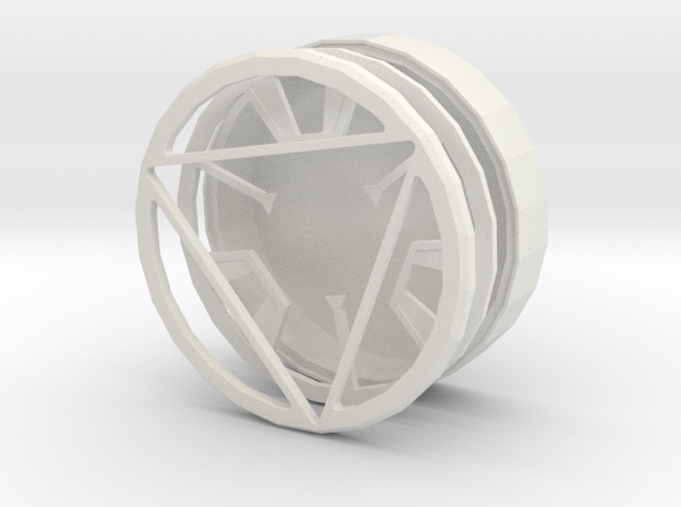 Iron man arc reactor without core in White Natural Versatile Plastic