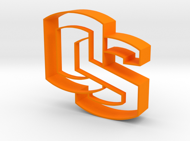 Oregon State OS logo Cookie Cutter in Orange Processed Versatile Plastic