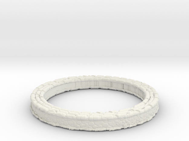 Pendant ring in White Natural Versatile Plastic