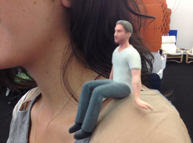 Hey Girl, I'm Also 3D Printed Ryan Gosling in Full Color Sandstone