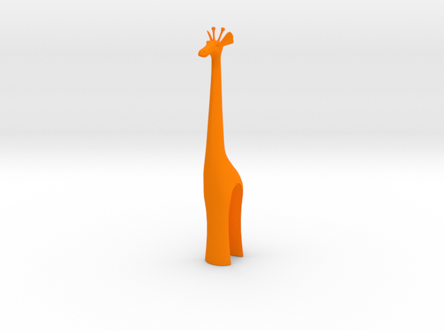 Giraffe in Orange Processed Versatile Plastic