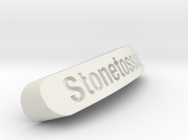 Stonetosser Nameplate for SteelSeries Rival in White Natural Versatile Plastic