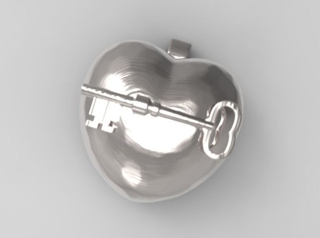 A Key to the heart, 001 in Polished Silver