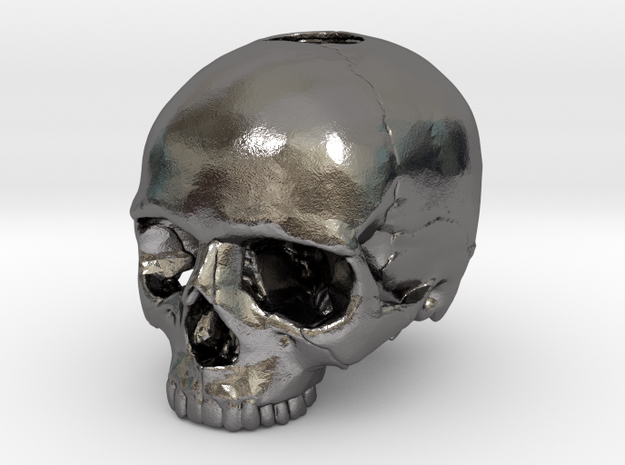 Skull in Polished Nickel Steel