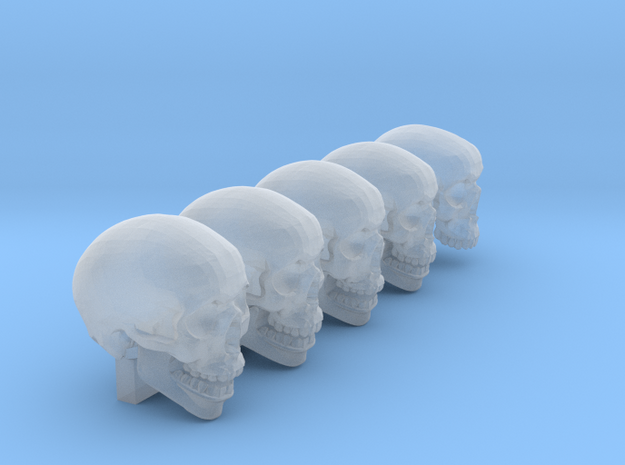 Undead, 5x Skull Conversion Kit (28mm Figures) 1 in Smooth Fine Detail Plastic