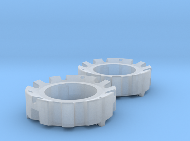 1/64 Wheel Weights Outer (2 Pieces) in Smooth Fine Detail Plastic
