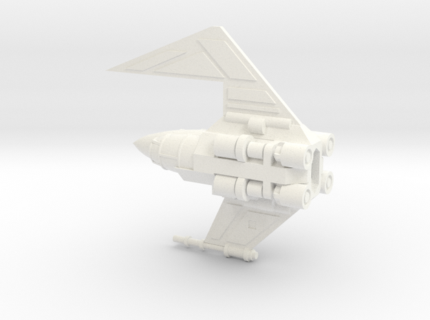 Davaab-type Mandalorian Fighter in White Processed Versatile Plastic