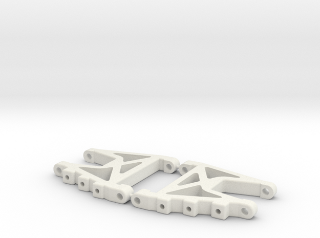 RC10DS Rear Control Arms in White Natural Versatile Plastic