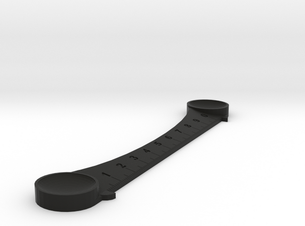 Touch-Screen Ruler Pro (Metric) in Black Natural Versatile Plastic