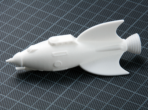 Space Rocket X in White Processed Versatile Plastic