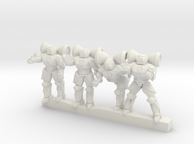 Shield Troopers 10mm in White Natural Versatile Plastic
