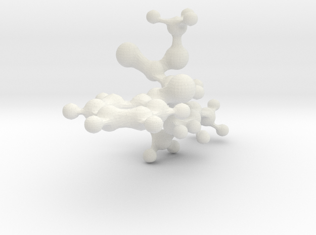 Cocaine statement pendant [3D] in White Natural Versatile Plastic