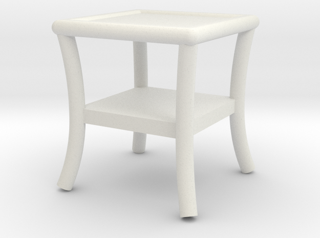 1:48 Patio Side Table in White Natural Versatile Plastic