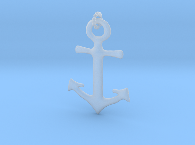 Anchor Necklace in Smooth Fine Detail Plastic