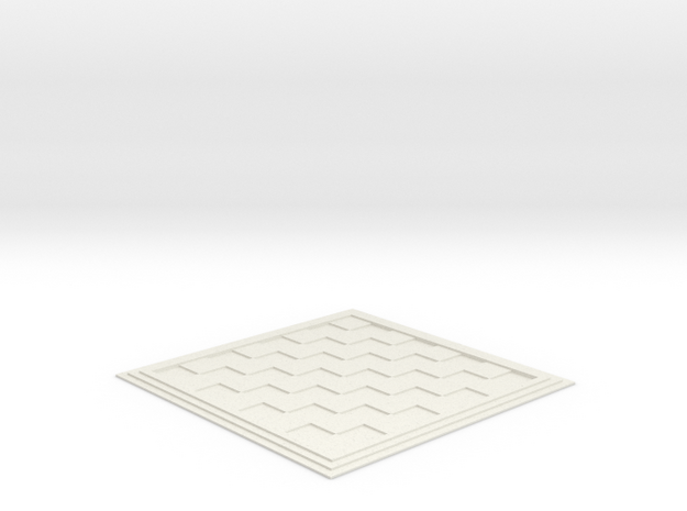 Chess/Checker Board in White Natural Versatile Plastic
