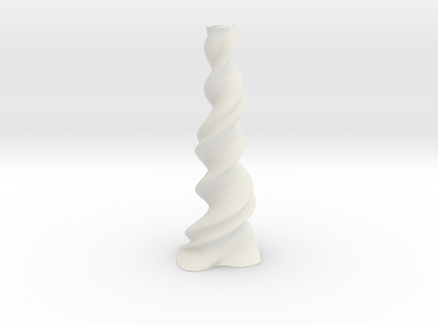 Vase 'Twist' - 30cm / 11.80" in White Natural Versatile Plastic