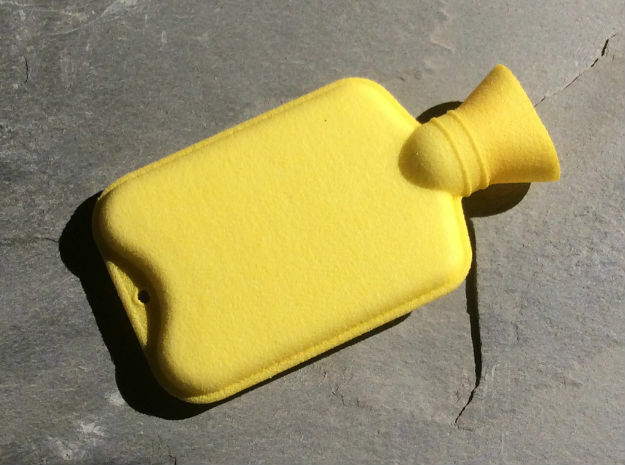 Hot Water Bottle Large in Yellow Processed Versatile Plastic