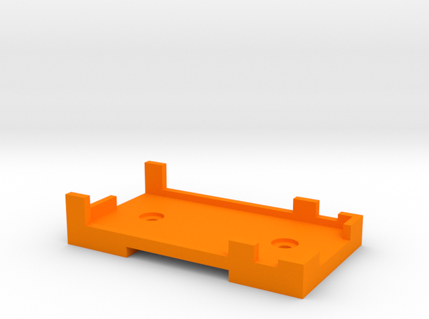 Rx Mount (for Futaba 7008) in Orange Processed Versatile Plastic