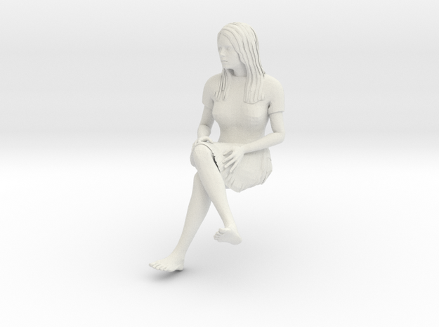 Janet skirt sitting 1/20 scale in White Natural Versatile Plastic
