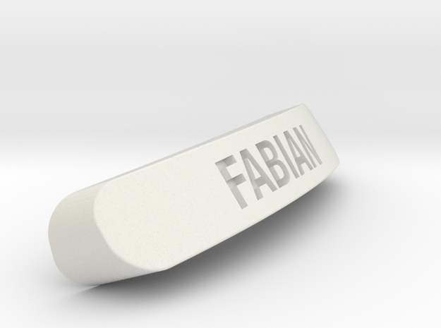 FABIAN Nameplate for SteelSeries Rival in White Natural Versatile Plastic