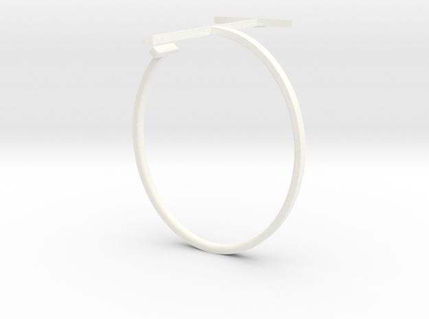 a r c h i t e c t s series - Bracelet T-Square in White Processed Versatile Plastic