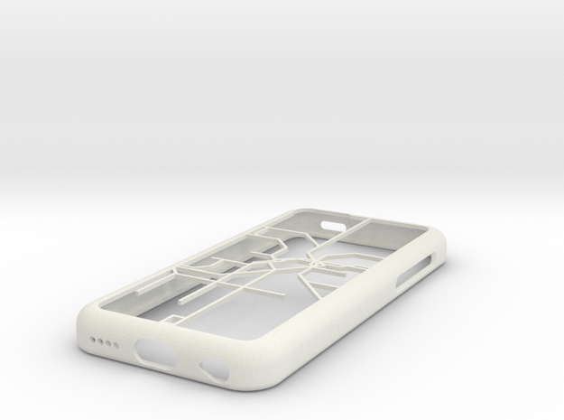 LA Metro Rail map iPhone 5c case in White Natural Versatile Plastic