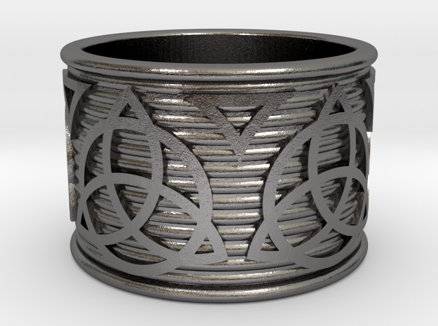 Celtic Ring size 14 in Polished Nickel Steel