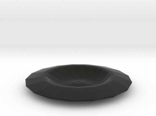 Spaceship plate in Black Natural Versatile Plastic
