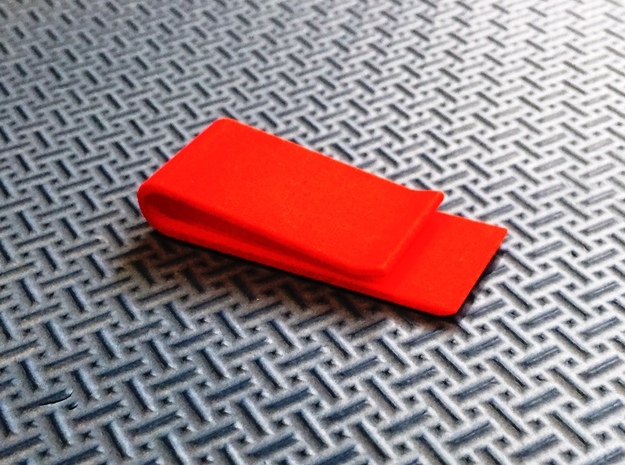 Money clip in Red Processed Versatile Plastic