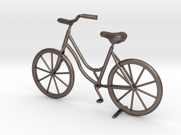 Bicycle in Polished Bronzed Silver Steel