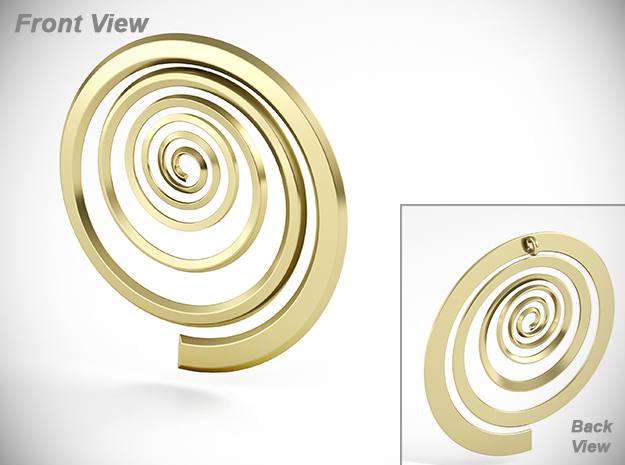 Spiral in 18k Gold Plated Brass