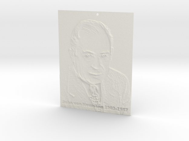 John von Neumann Shadowgram in White Natural Versatile Plastic