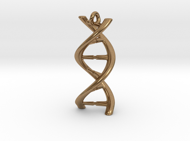 DNA Pendant 30mm in Natural Brass