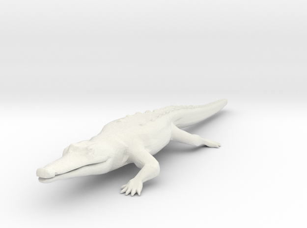 Croc/Alligator in White Natural Versatile Plastic
