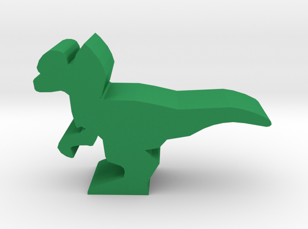 Dino Meeple, Dilophosaurus in Green Processed Versatile Plastic