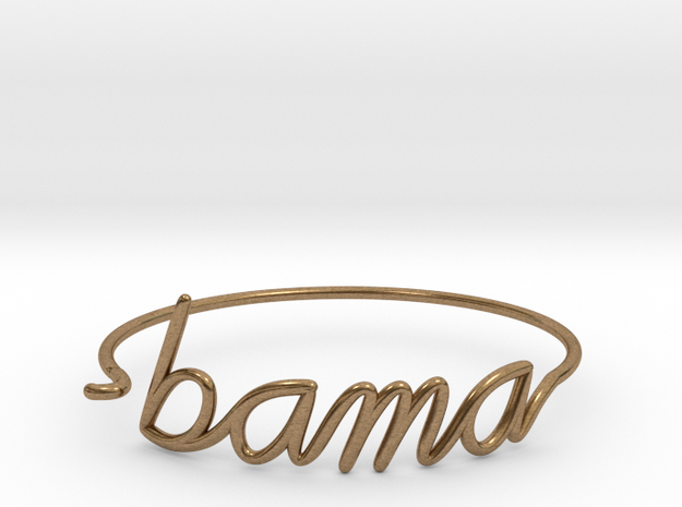BAMA Wire Bracelet (Alabama) in Natural Brass