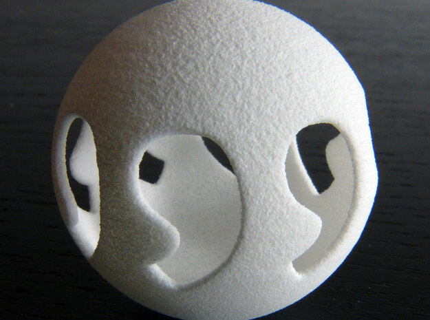 Comma symmetry sphere 88 in White Natural Versatile Plastic