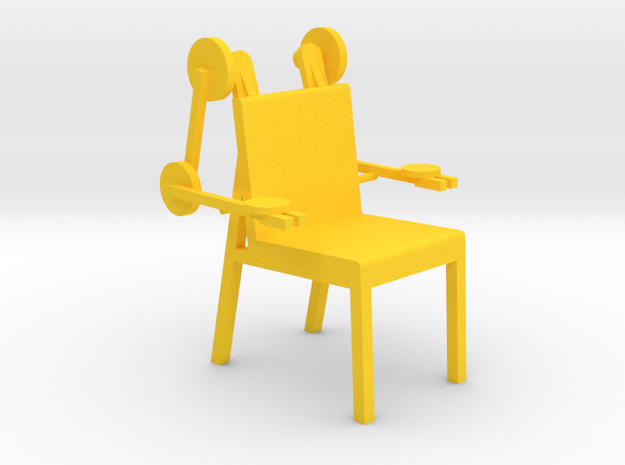 MECH CHAIR by RJW Elsinga 1:10 in Yellow Processed Versatile Plastic