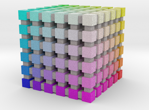 Web Safe Color Cube: 1 inch in Full Color Sandstone