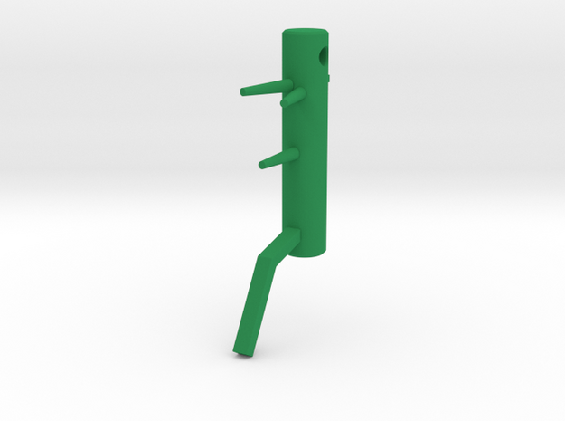 Wooden Dummy key fob in Green Processed Versatile Plastic