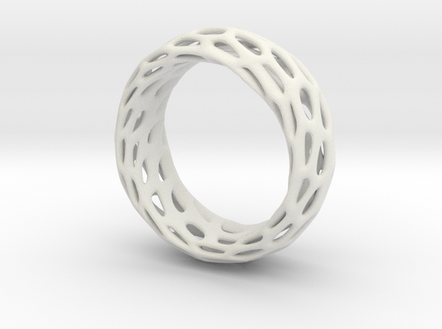 Trous Ring Size 5 in White Natural Versatile Plastic