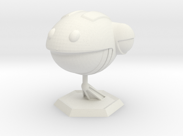 Have A Nice Day - Smiley Space Ship in White Natural Versatile Plastic