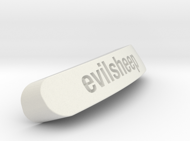 Evilsheep Nameplate for Steelseries Rival in White Natural Versatile Plastic