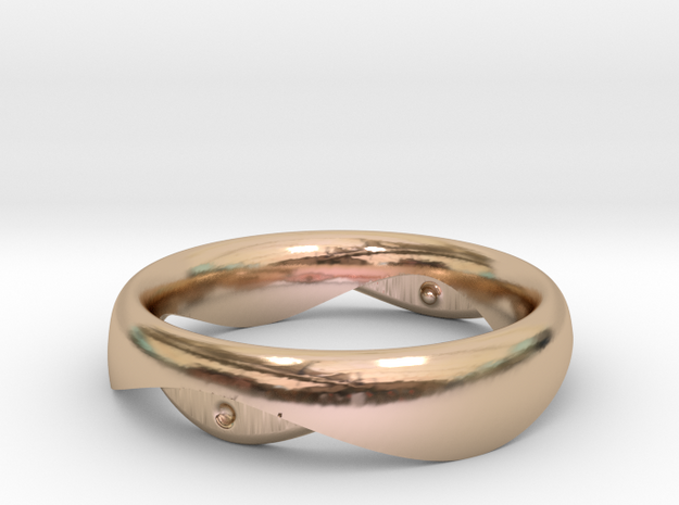 Swing Ring elliptical 18mm inner diameter in 14k Rose Gold Plated Brass