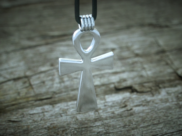Ankh Pendant in Polished Silver