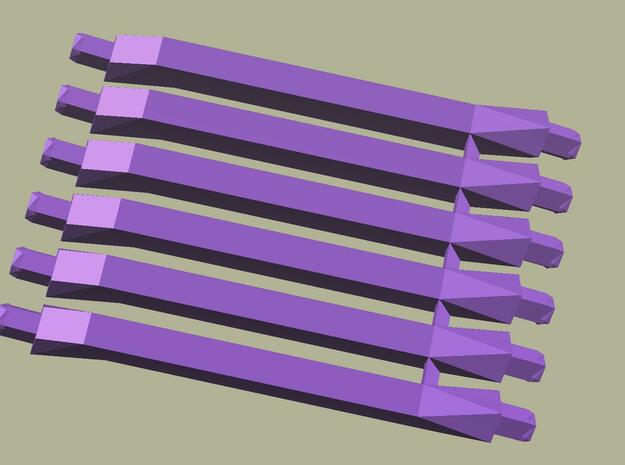6 short purple, joined in Purple Processed Versatile Plastic