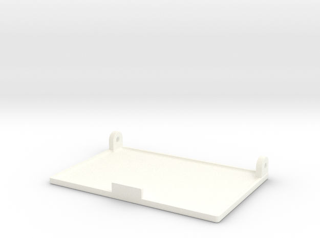 Pillbox Flap Scaled 80% in White Processed Versatile Plastic